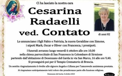 Cesarina Radaelli ved. Contato