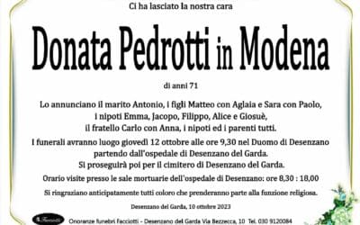 Donata Pedrotti in Modena