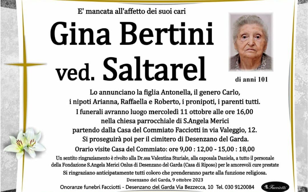 Gina Bertini ved. Saltarel