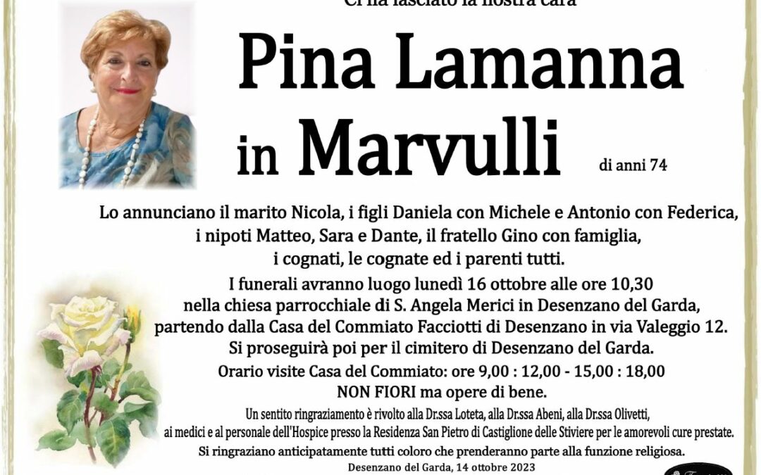 Pina Lamanna in Marvulli