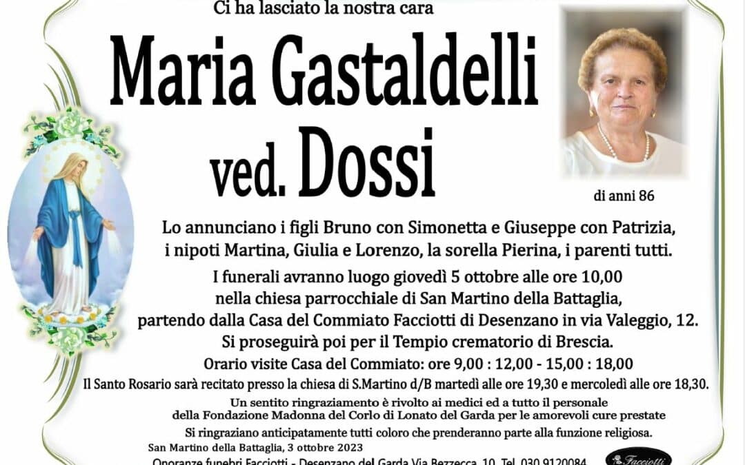 Maria Gastaldelli ved. Dossi