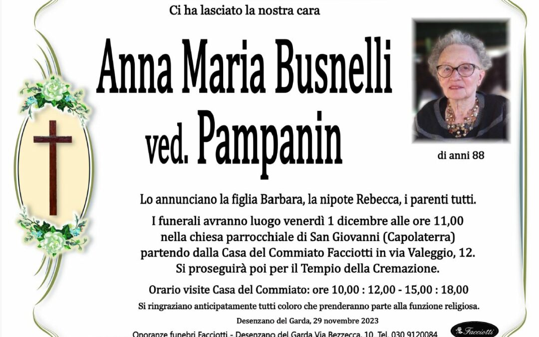 Anna Maria Busnelli ved. Pampanin