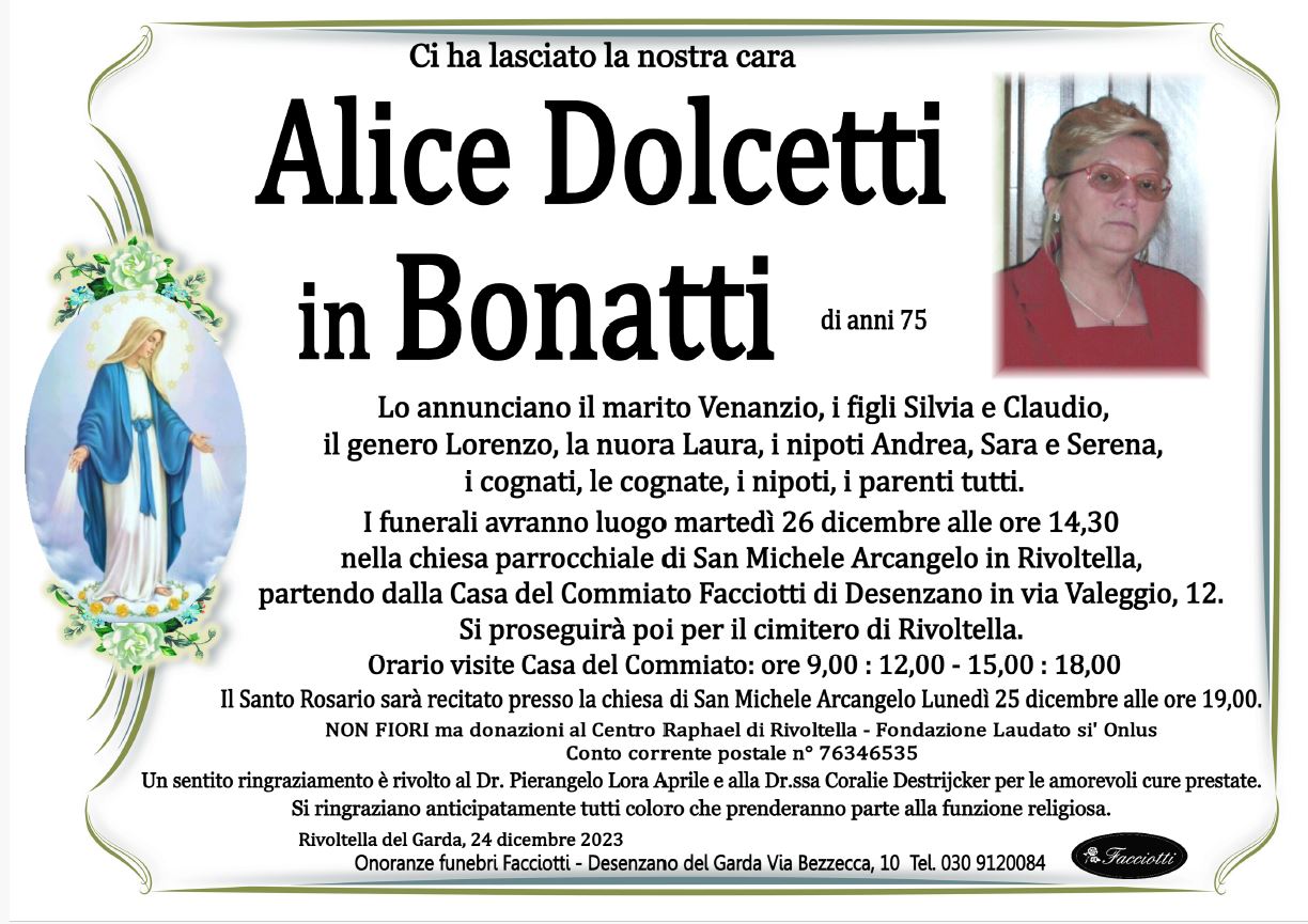 Alice Dolcetti In Bonatti - Onoranze Funebri Facciotti