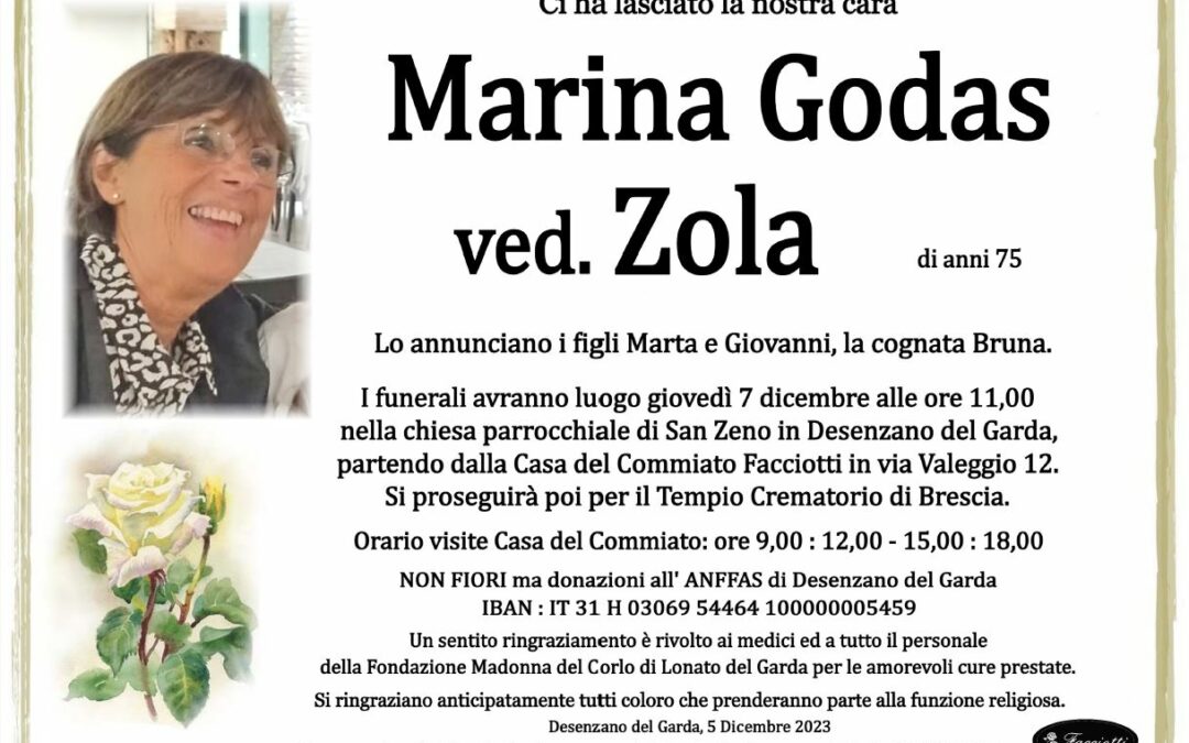 Marina Godas ved. Zola