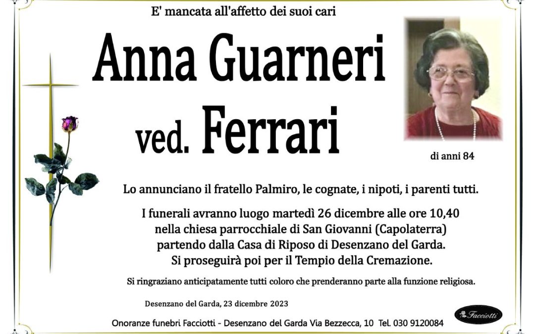 Anna Guarneri ved. Ferrari