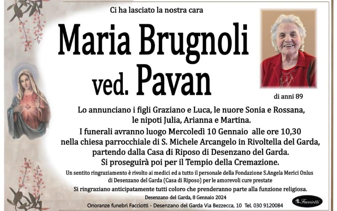 Maria Brugnoli ved. Pavan