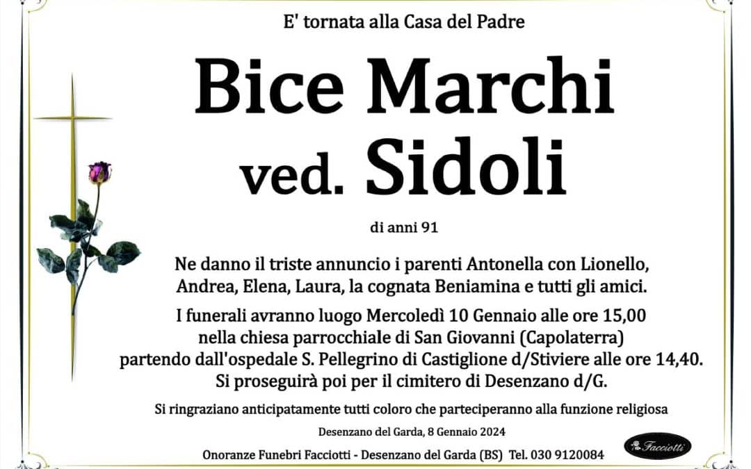 Bice Marchi ved. Sidoli