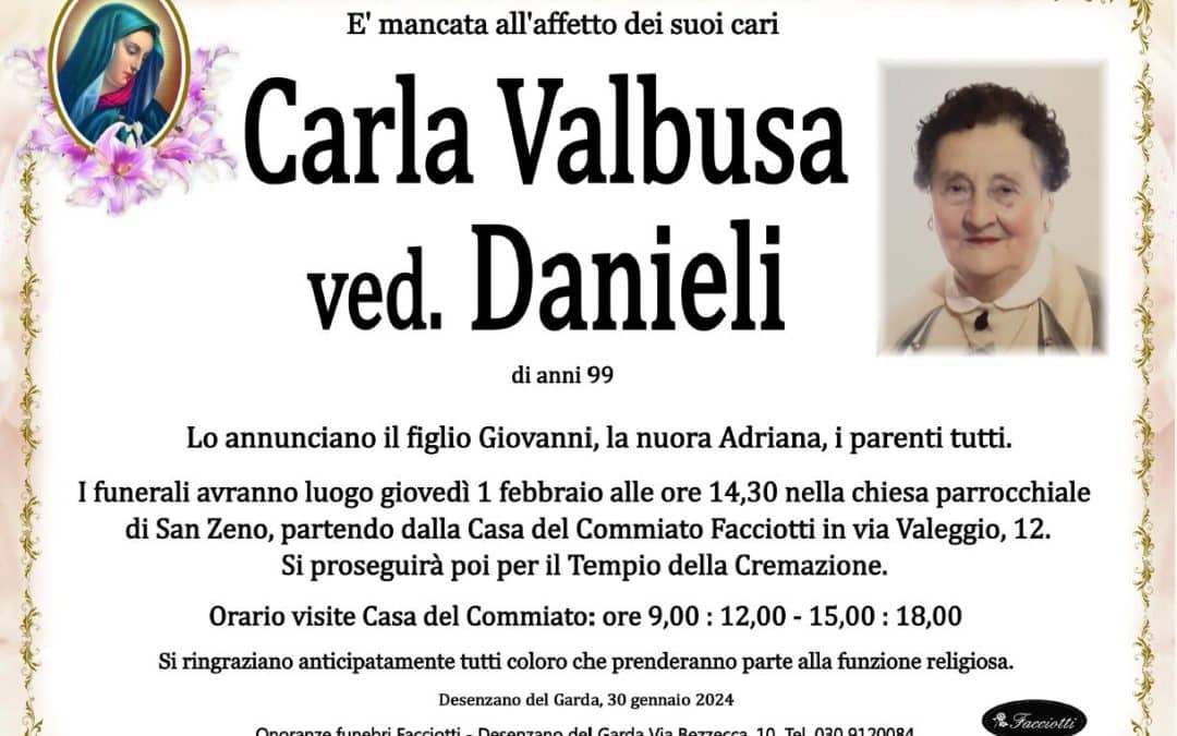 Carla Valbusa ved. Danieli