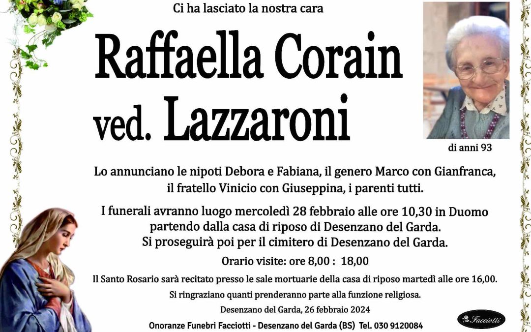 Raffaella Corain ved. Lazzaroni