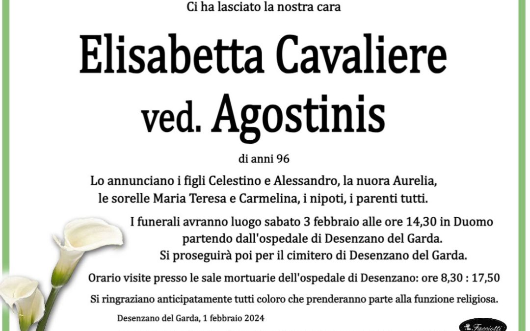 Elisabetta Cavaliere ved. Agostinis