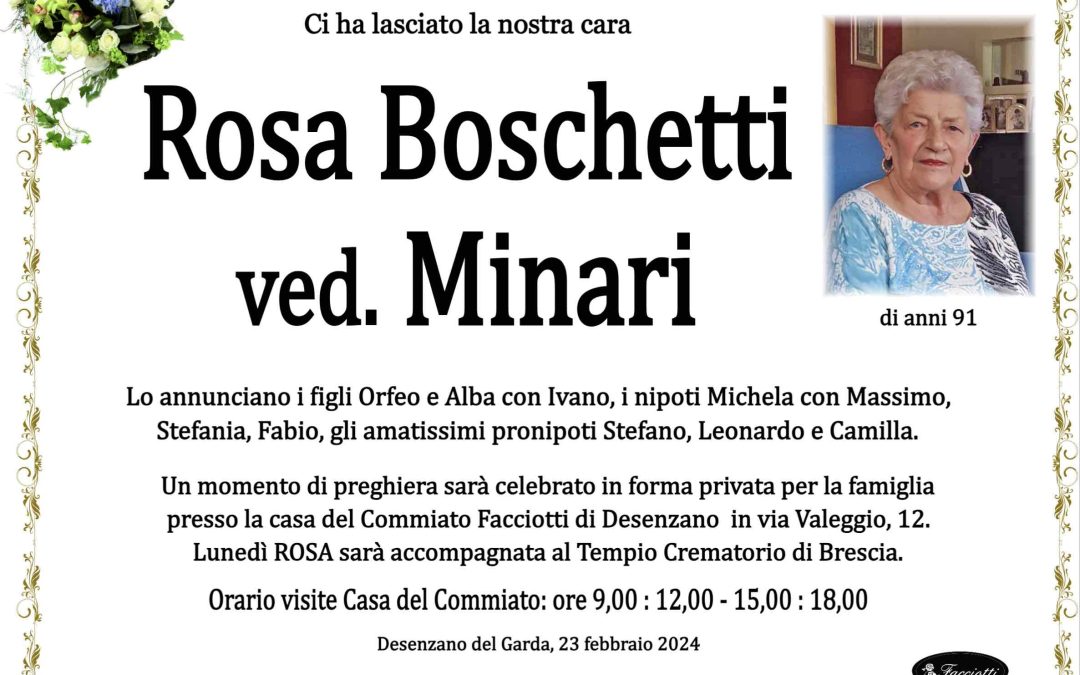 Rosa Boschetti ved. Minari