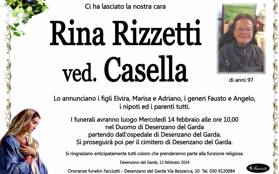 Rina Rizzetti ved. Casella