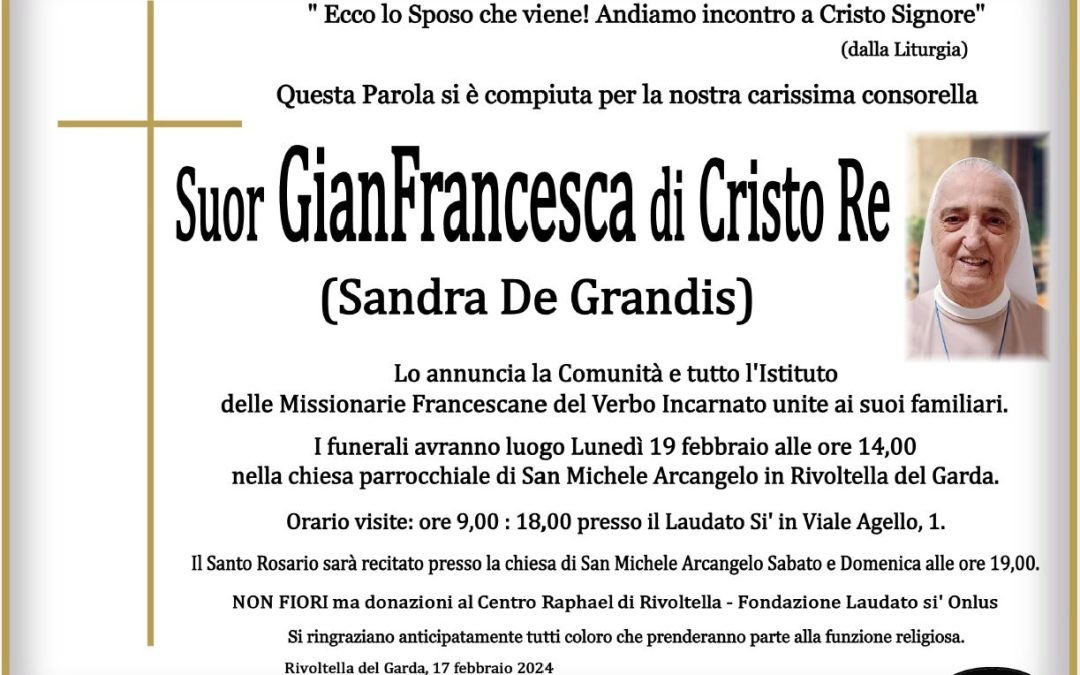 Suor GianFrancesca di Cristo Re