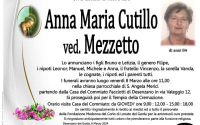 Anna Maria Cutillo ved. Mezzetto