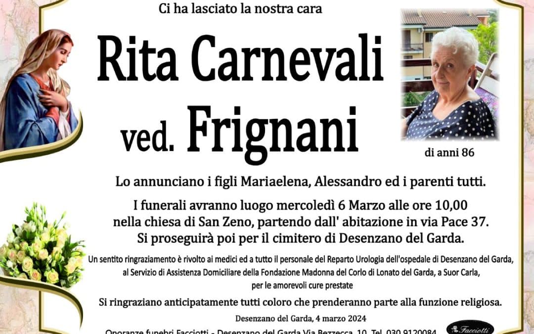 Rita Carnevali ved. Frignani