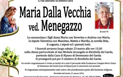 Maria Dalla Vecchia ved. Menegazzo