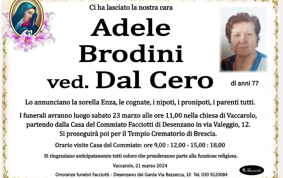 Adele Brodini ved. Dal Cero