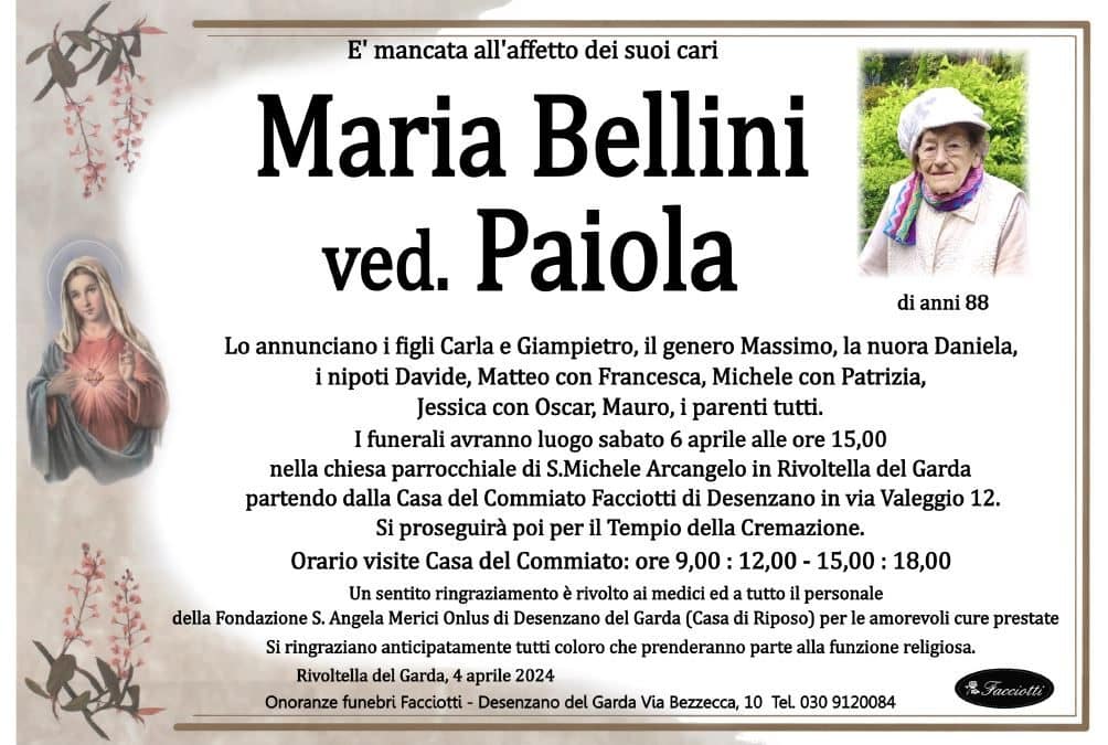 Maria Bellini ved. Paiola