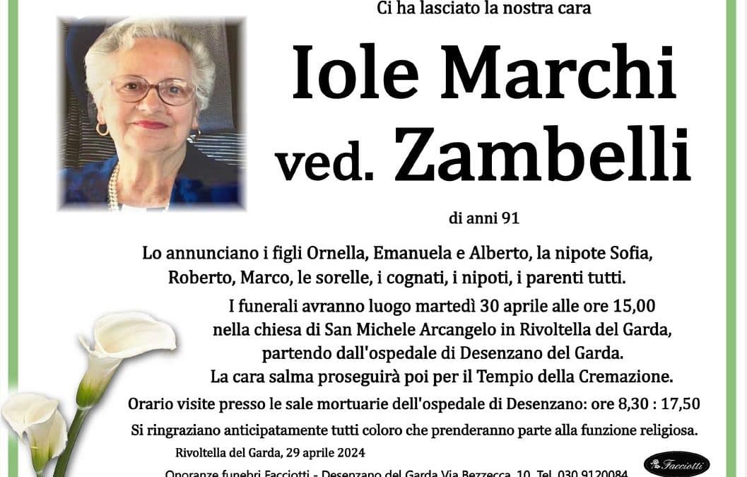 Iole Marchi ved. Zambelli