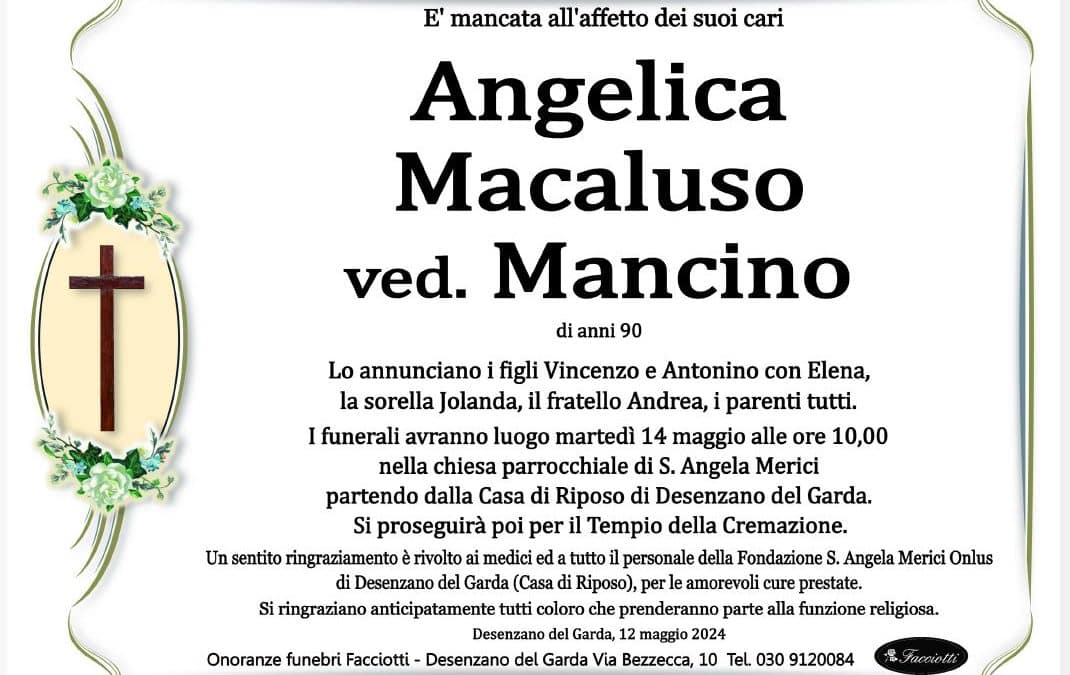 Angelica Macaluso ved. Mancino