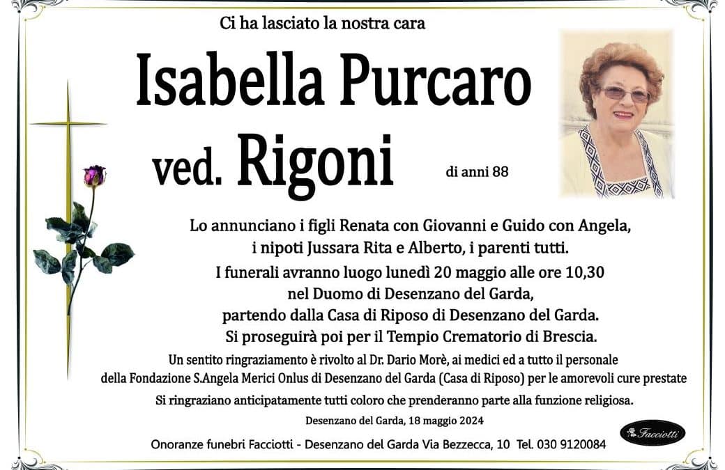 Isabella Purcaro ved. Rigoni