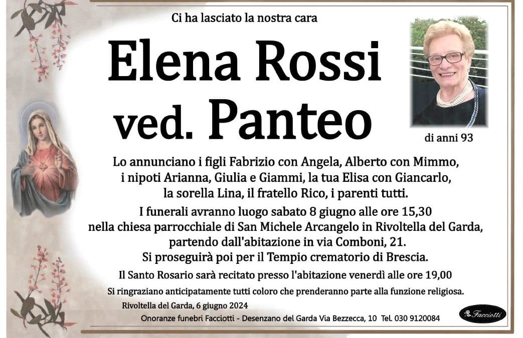 Elena Rossi ved. Panteo