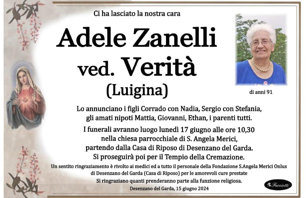 Adele Zanelli ved. Verità (Luigina)