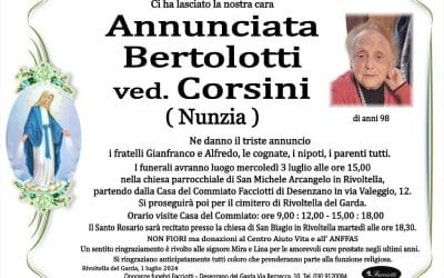 Annunciata Bertolotti ved. Corsini (Nunzia)