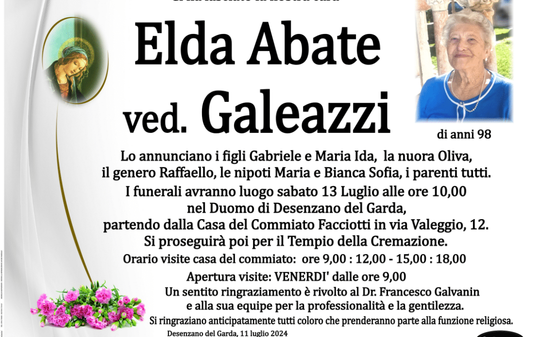 Elda Abate ved. Galeazzi