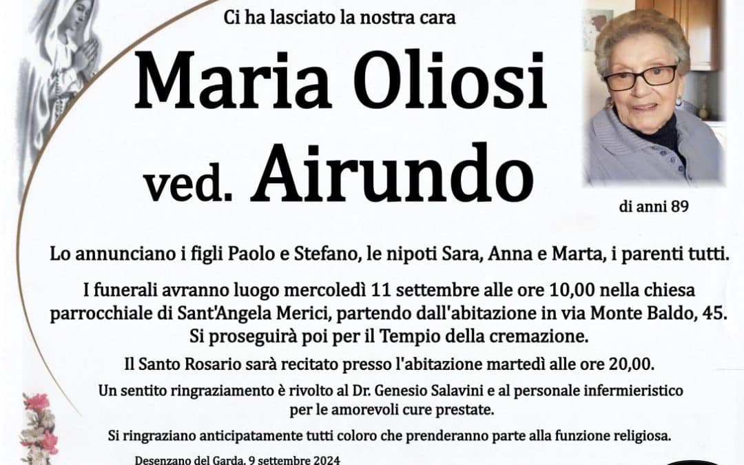 Maria Oliosi ved. Airundo