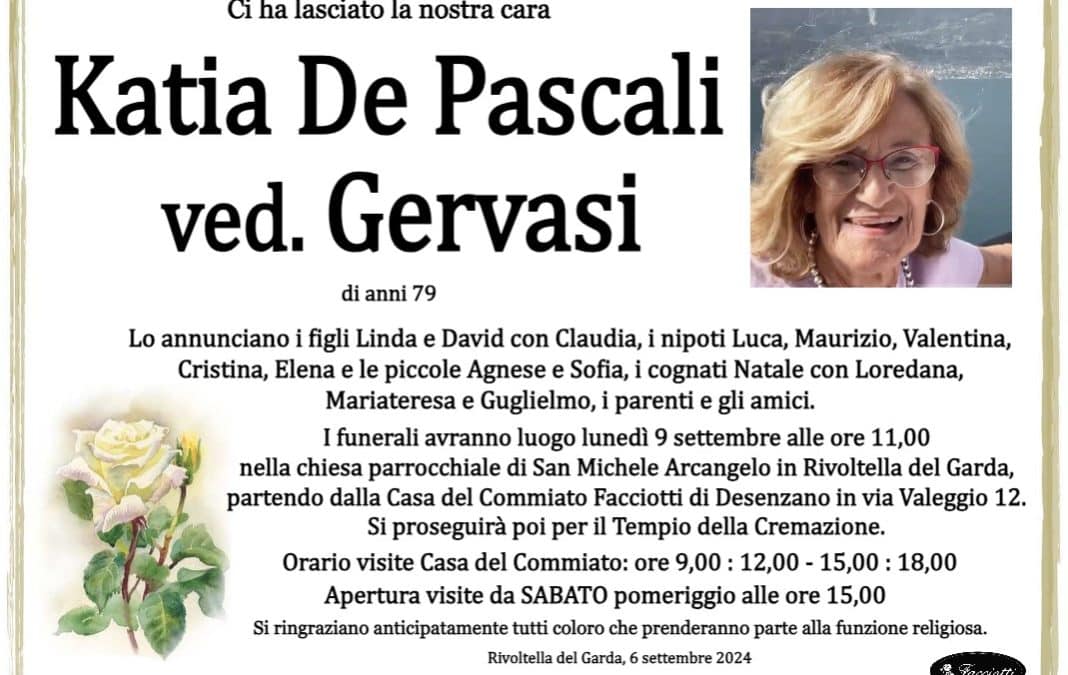 Katia De Pascali ved. Gervasi