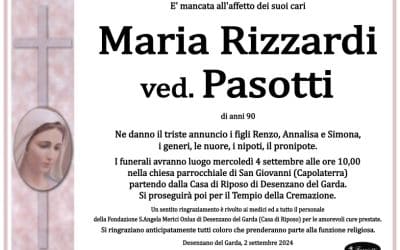 Maria Rizzardi ved. Pasotti