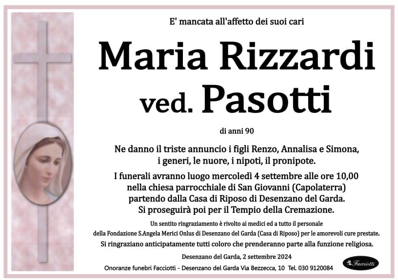 Maria Rizzardi ved. Pasotti