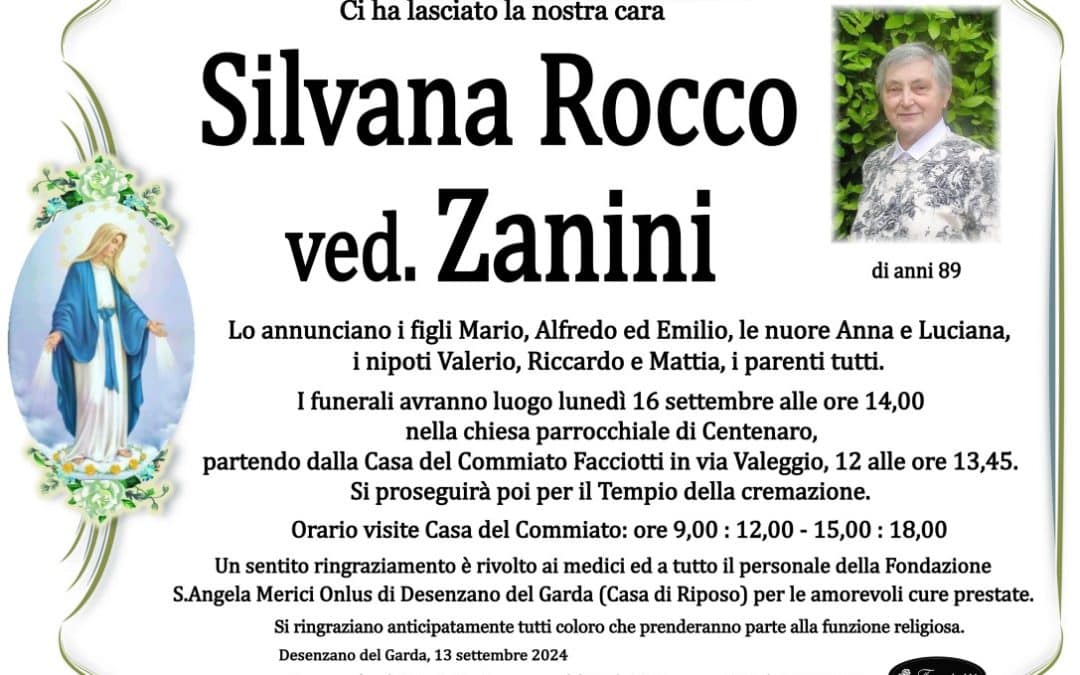 Silvana Rocco ved. Zanini