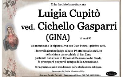 Luigia Cupitò ved. Cichello Gasparri