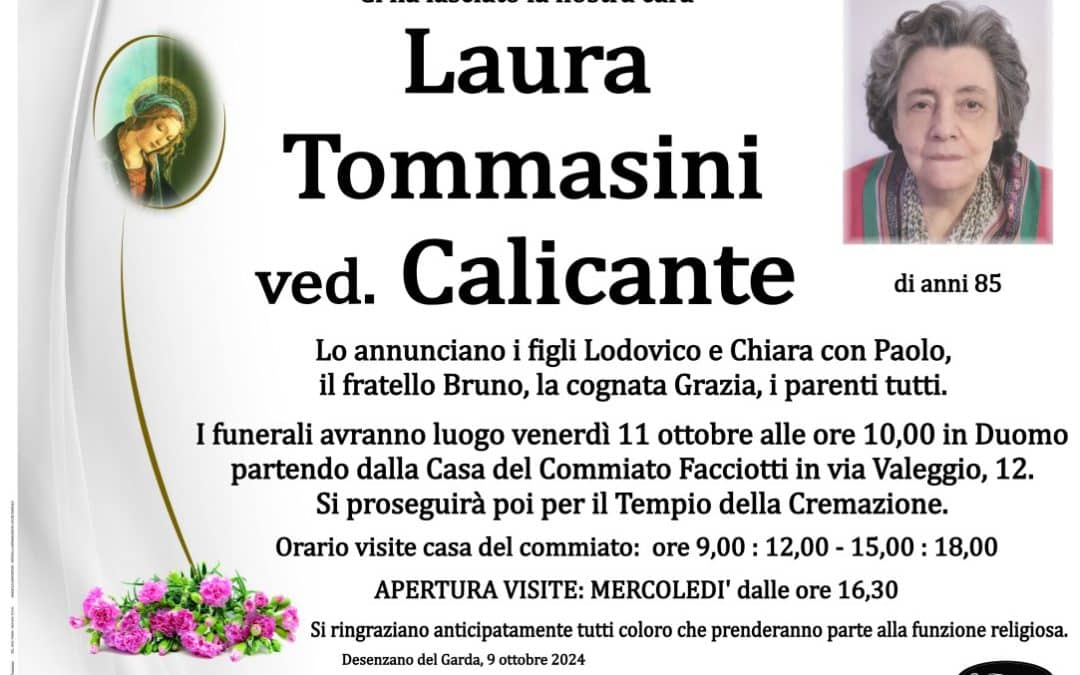 Laura Tommasini ved. Calicante