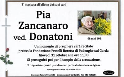 Pia Zancanaro ved. Donatoni