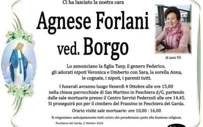 Agnese Forlani ved. Borgo