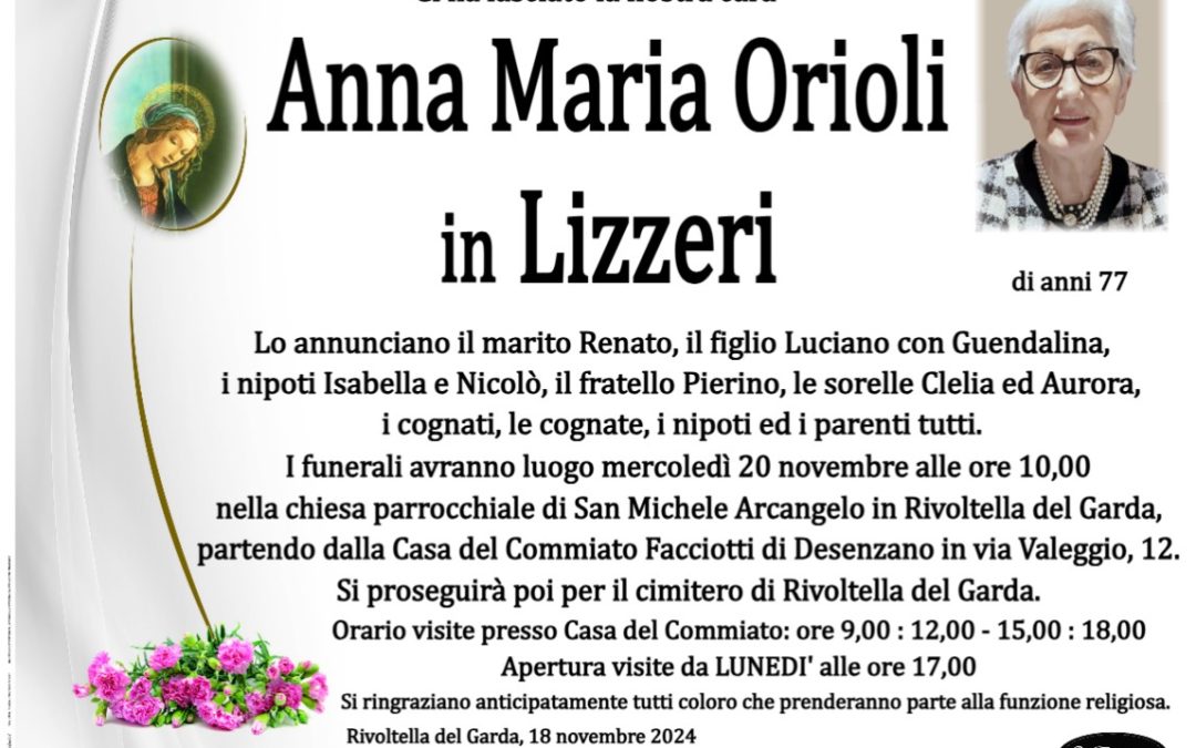 Anna Maria Orioli in Lizzeri