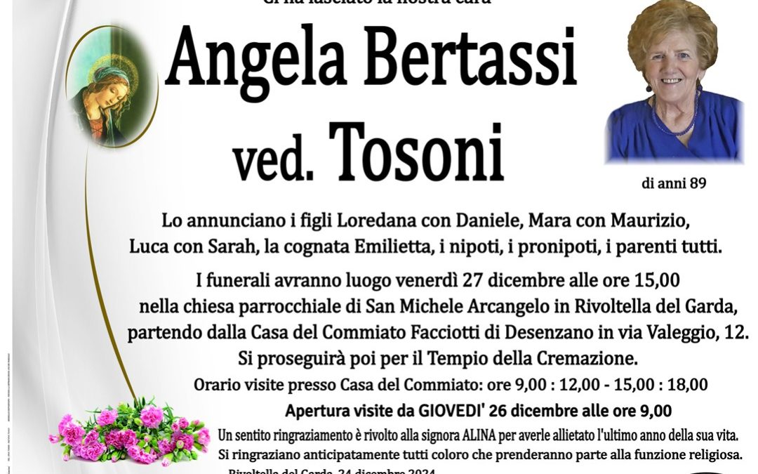 Angela Bertassi ved. Tosoni