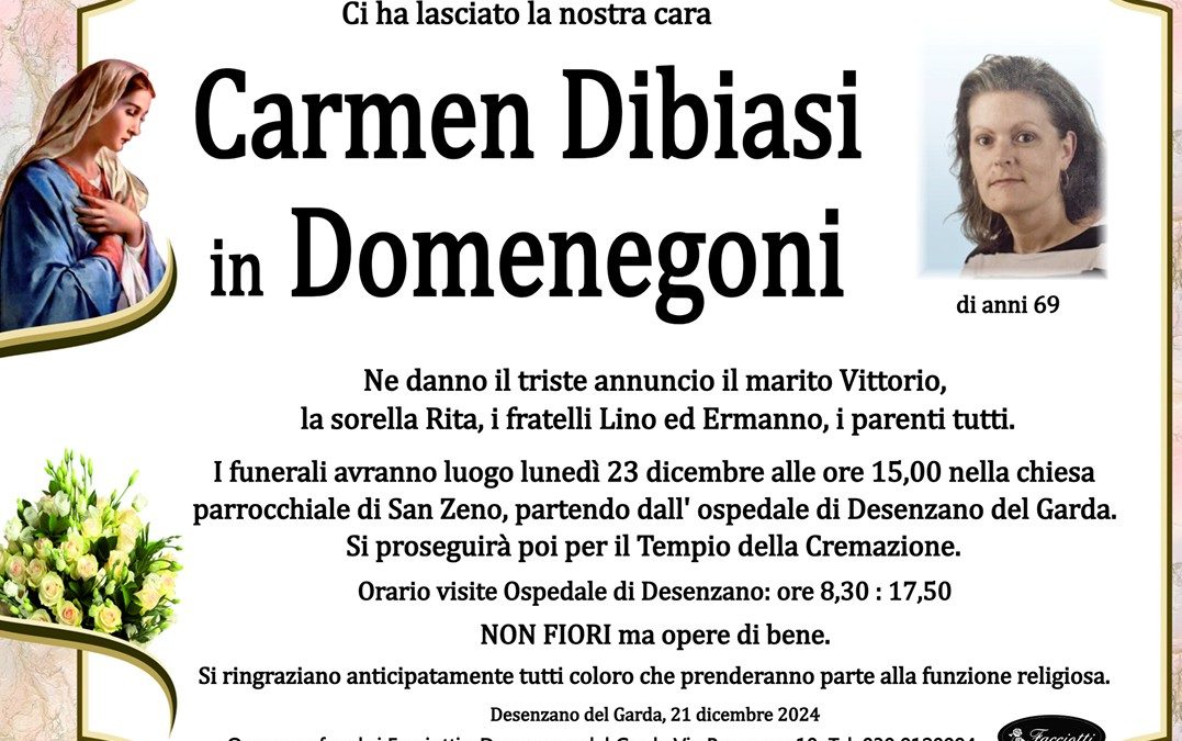 Carmen Dibiasi in Domenegoni