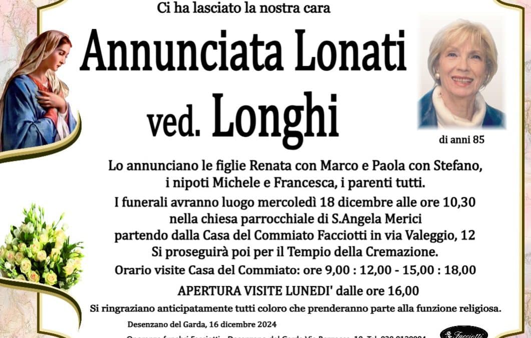 Annunciata Lonati ved. Longhi