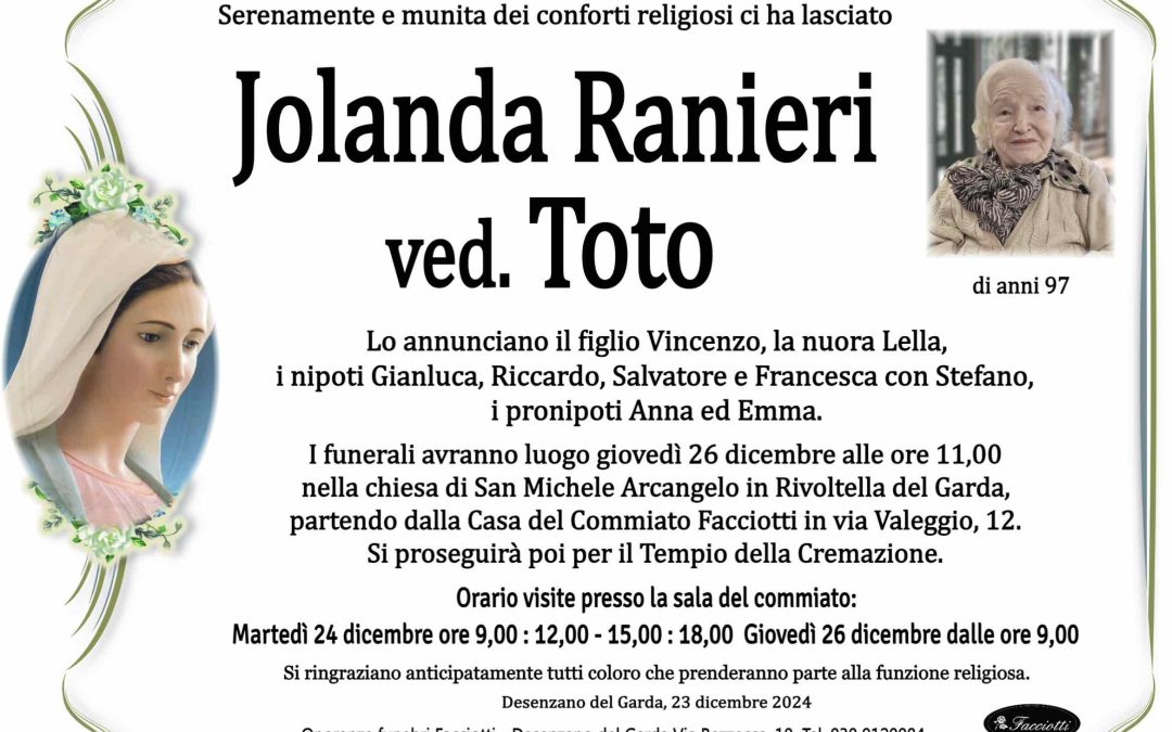 Jolanda Ranieri ved. Toto