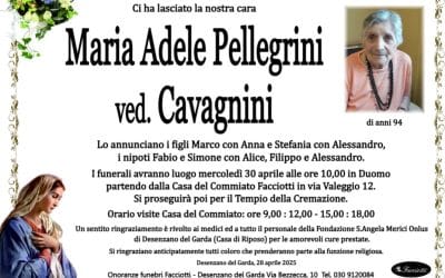 Maria Adele Pellegrini ved. Cavagnini