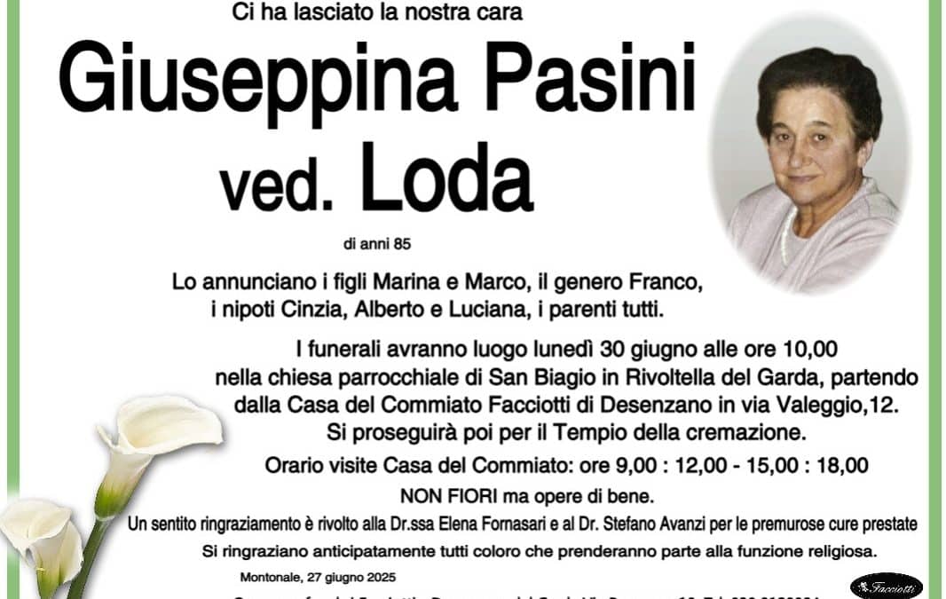 Giuseppina Pasini ved. Loda