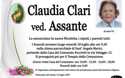 Claudia Clari ved. Assante