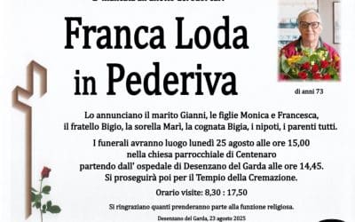 Franca Loda in Pederiva