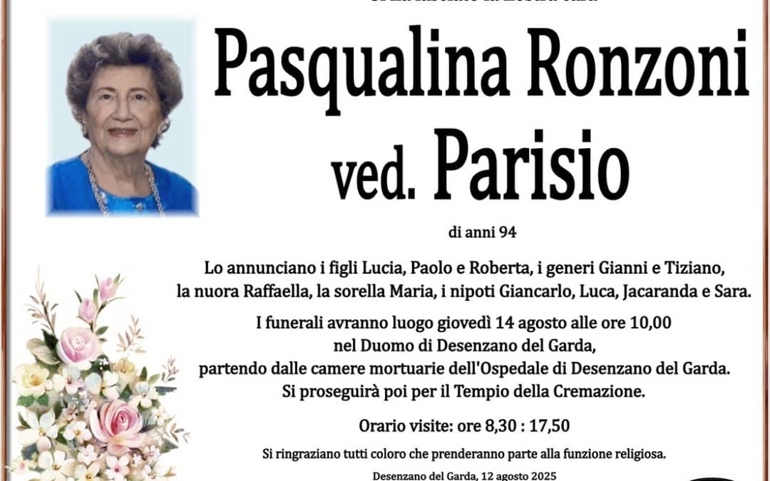 Pasqualina Ronzoni ved. Parisio