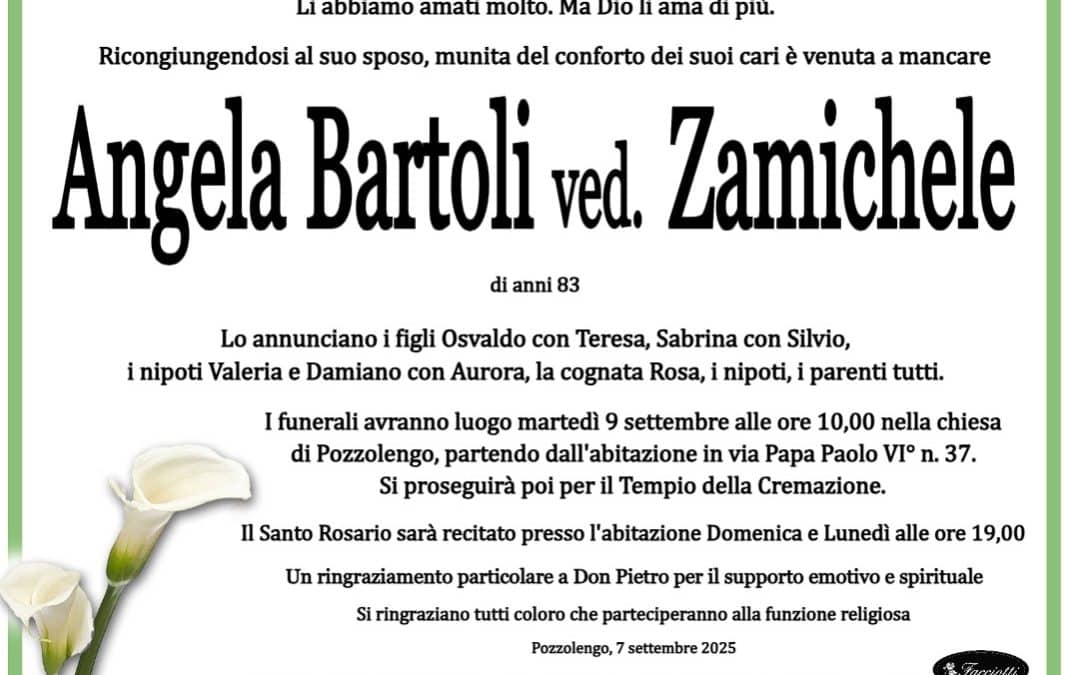 Angela Bartoli ved. Zamichele