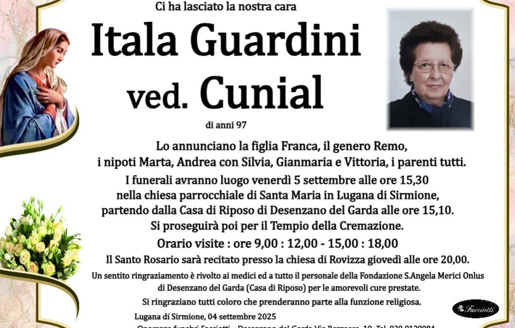 Itala Guardini ved. Cunial